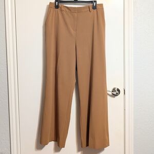 Calvin Klein Wide-Leg Professional Trousers - Camel - Size 12P